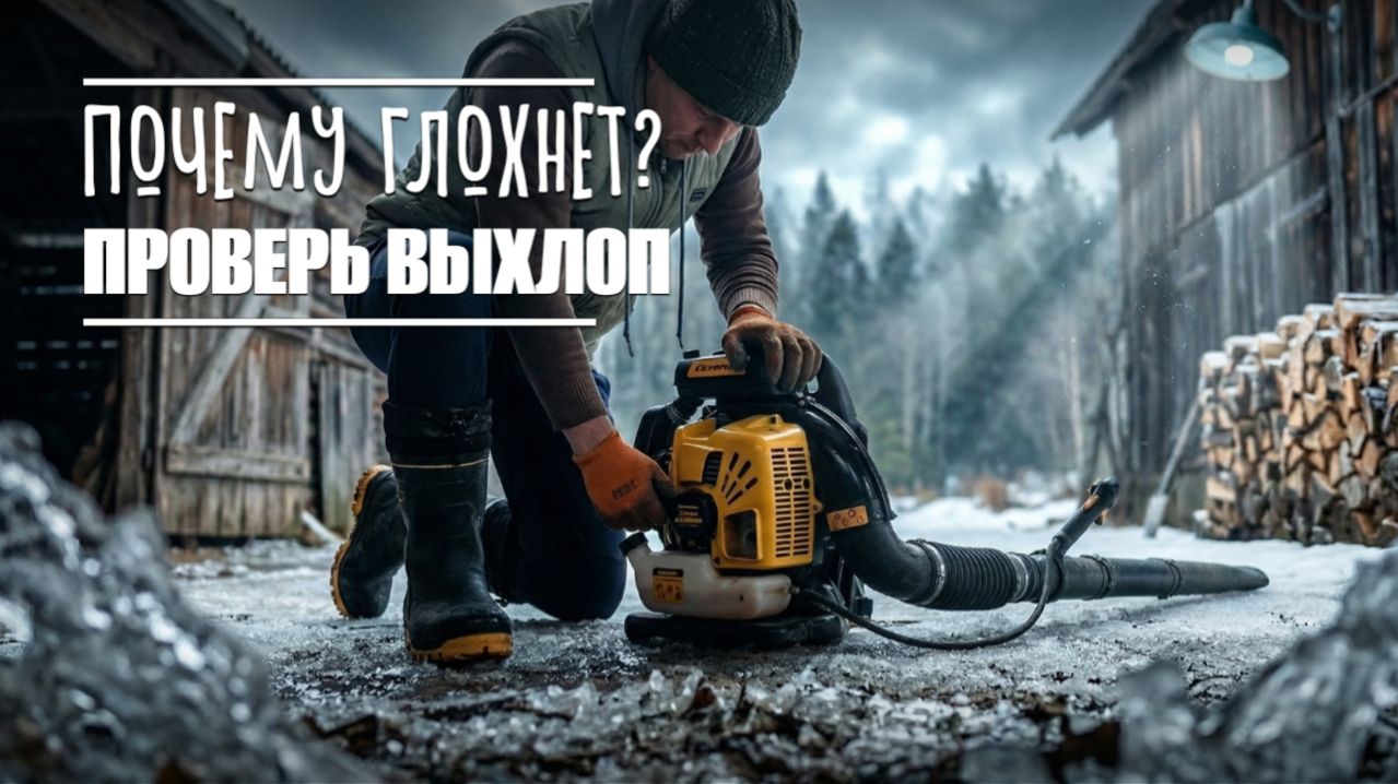 Воздуходувка глохнет на полном газу? Удалите сетку выхлопа 🛠️