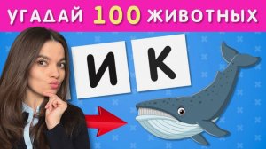УГАДАЙ 100 ЖИВОТНЫХ ПО БУКВАМ В ХАОТИЧНОМ ПОРЯДКЕ!