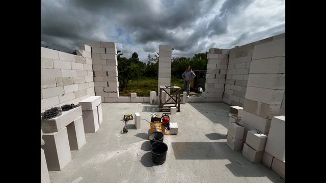 Стройка дома в Калининграде❗️3 часть кладка газоблока  #стройка #дом #строимдом #строитель