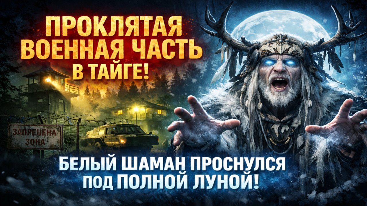 ПРОКЛЯТАЯ ВОЕННАЯ ЧАСТЬ В ТАЙГЕ: Белый Шаман Проснулся Под Полной Луной. таежные истории. Мистика