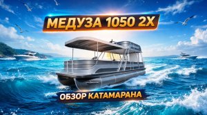 Двухэтажный Понтонный катер Медуза 1050 2х