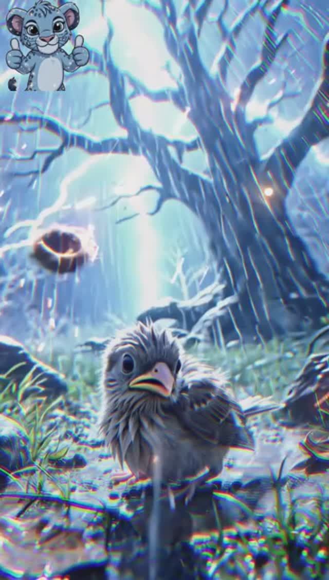 котенок спасает птенца.сказка для дитей видео для малышей.