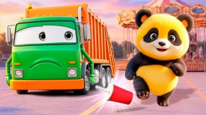 Медвежонок Аксель и мусороуборочная машинка | Мультик про спецтехнику