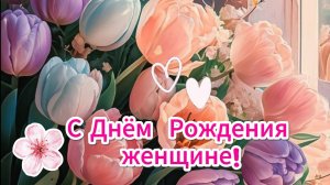 С Днём рождения женщине! Красивое поздравление с Днём рождения для женщины!