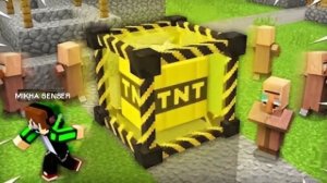 ЭТОТ ЖИТЕЛЬ УГРОЖАЕТ ВЗОРВАТЬ САМЫЙ ОПАСНЫЙ TNT В МАЙНКРАФТ | MIKHA SENSER