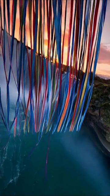 Великолепие водопада на закате #природа #водопады #закат