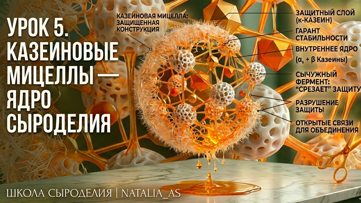 УРОК 5. КАЗЕИНОВЫЕ МИЦЕЛЛЫ — ЯДРО СЫРОДЕЛИЯ