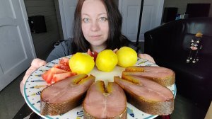 Мукбанг Балык кеты и отварной картофель.