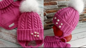 Как связать ушки для детской шапочки 💕