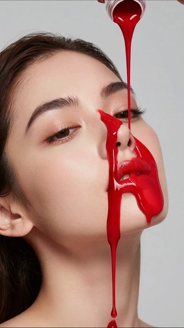 Красота в красном: эффектный макияж #макияж #красота #стиль