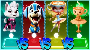 Щенячий патруль и Балерина Капучино 🐶 Coffin Dance в Tiles Hop lvl 54 - Мультик Paw Patrol