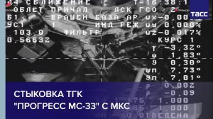 Стыковка ТГК "Прогресс МС-33" с МКС