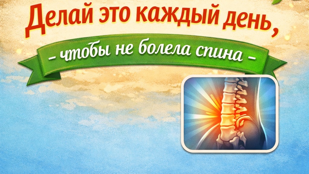 ДЕЛАЙ ЭТО КАЖДЫЙ ДЕНЬ, ЧТОБЫ НЕ БОЛЕЛА СПИНА❗️