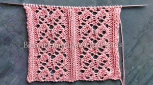 Чудесный узор спицами Ажурные спирали для вязания летних топов, палантинов (схема узора)