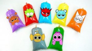 СМОТРИМ МЕШОЧКИ СО СЛАЙМАМИ DIY ДЕЛАЕМ СПРУНКИ РАЗНОЦВЕТНЫЕ АСМР ПЕРСОНАЖИ УГАДАЙ СПРУНКИ РЕАКЦИЯ