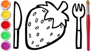 Мультик для детей-Как нарисовать КЛУБНИКУ для детей/Рисование для детей КЛУБНИКА