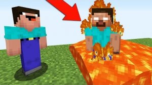 НУБ СКИНУЛ ЗЛОГО ХЕРОБРИНА В ЛАВУ МАЙНКРАФТ ! НУБИК ПРОТИВ ТРОЛЛИНГ И Мини Игра MINECRAFT Мультик