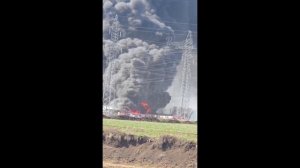 Взрыв и пожар в Крыму.