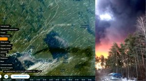 24.03.2026 Шлейф черного дыма тянется в Карелию из-за горящей емкости с топливом в порту Ленобласти