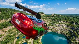 BeamNG Drive - Эпичные высокоскоростные прыжки на автомобиле