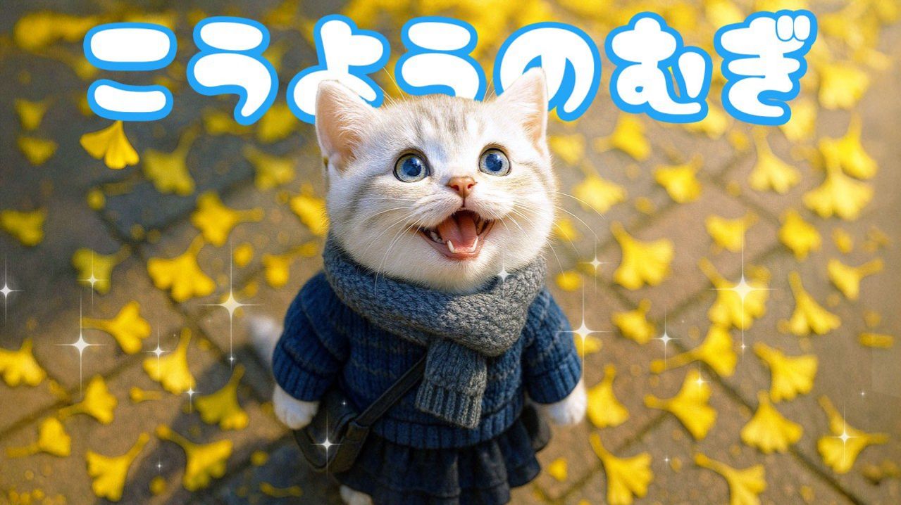 【Офисный котик Муги】Красотища, ня!! Репортаж из жизни Муги, который наслаждался осенней листвой 🐱🍁