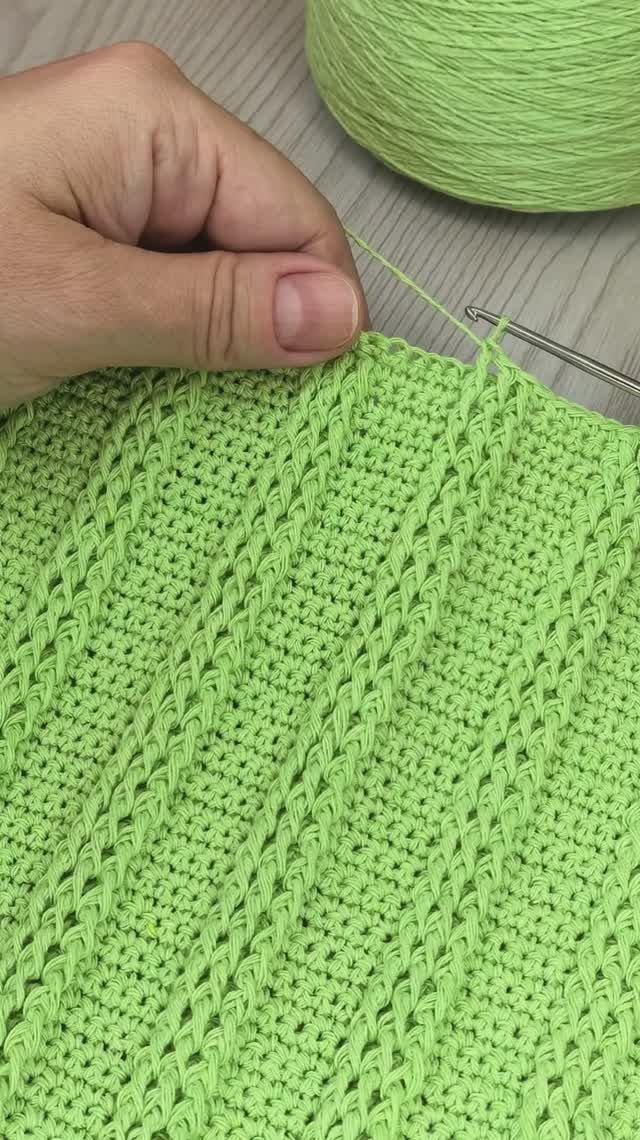 Узор крючком 107 #клип #вязаниекрючком #узорыкрючком