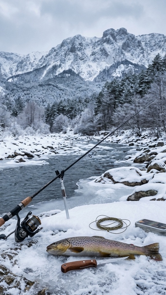 Ловим форель в метель....