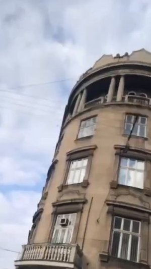 🔥🇺🇦Кадры попадания «Герани» в центре Львова.
