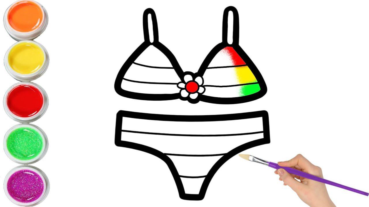 Мультик для детей-Как нарисовать КУПАЛЬНИК/Рисование КУПАЛЬНИКА для детей