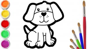 Мультик для детей-Как нарисовать СОБАКУ для детей/Рисование СОБАКИ