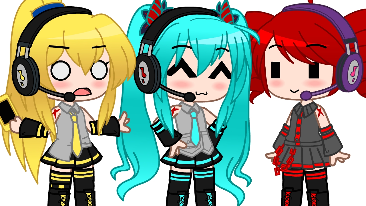 All The Girls Are Girling!/Vocaloids/Meme/ (Gacha Club)💙❤💛