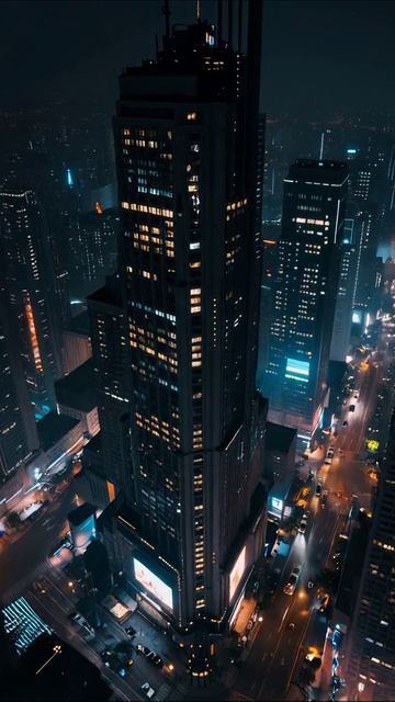 Ночной мегаполис: погружение в огни города #ночнойгород #мегаполис #городскиеогни