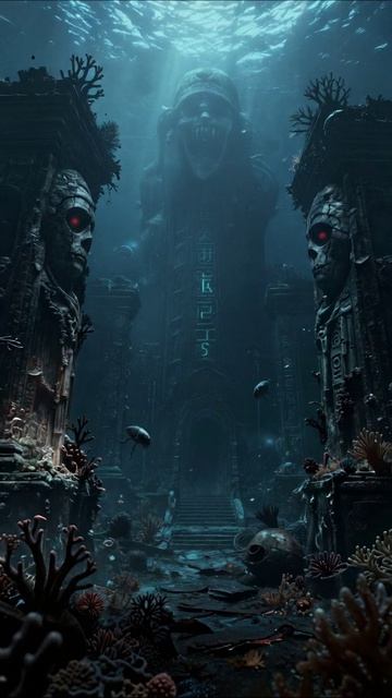 Загадочные руины подводного города #подводныймир #фантазия #приграничныймир