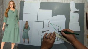 Моделирование. Стильное и красивое платье с разными вариантами. Выкройка № 2000.