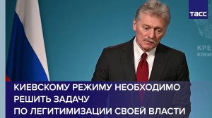 Песков: киевскому режиму необходимо решить задачу по легитимизации своей власти