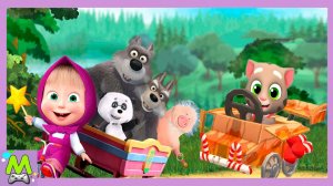 Маша и Медведь против Говорящего Тома.Гонки на Велосипеде и Коробке.Кто Самый Лучший Гонщик