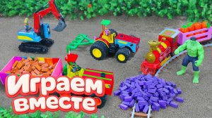 МУЛЬТИКИ ПРО МАШИНКИ И СУПЕРГЕРОЕВ ДЛЯ ДЕТЕЙ 🚗 ИГРУШЕЧНЫЙ ЧЕЛОВЕК ПАУК И ХАЛК СПАСАЮТ ПОЕЗД ч.12