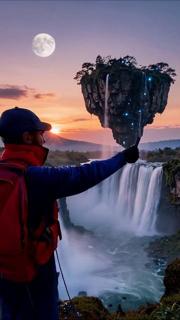 Летающий водопад: волшебство природы #природа #водопад #фантазия
