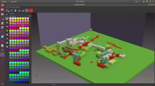 Goxel детям 04. Воксельная 3D графика в стиле Minecraft.