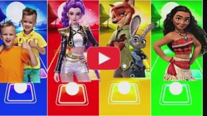 Влад и Ники против К-Поп Звезды, Зверополиса и Моаны — Тайлс Хоп: Музыкальная Битва