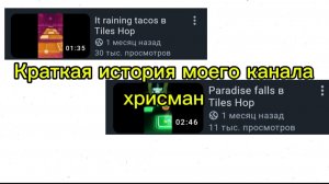 Краткая история моего канала хрисман