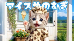 【Офисный котик Муги】Репортаж из жизни Муги, который открыл лавку с насыщенным молочным мороженым 🐱