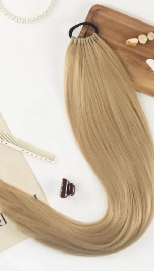 Красивый и густой хвост на резинке, доступен в разных оттенках