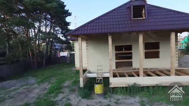 Обзор дома из профилированного бруса сечением 150х200мм от компании ПРОРАБ в пос Тахтамышево