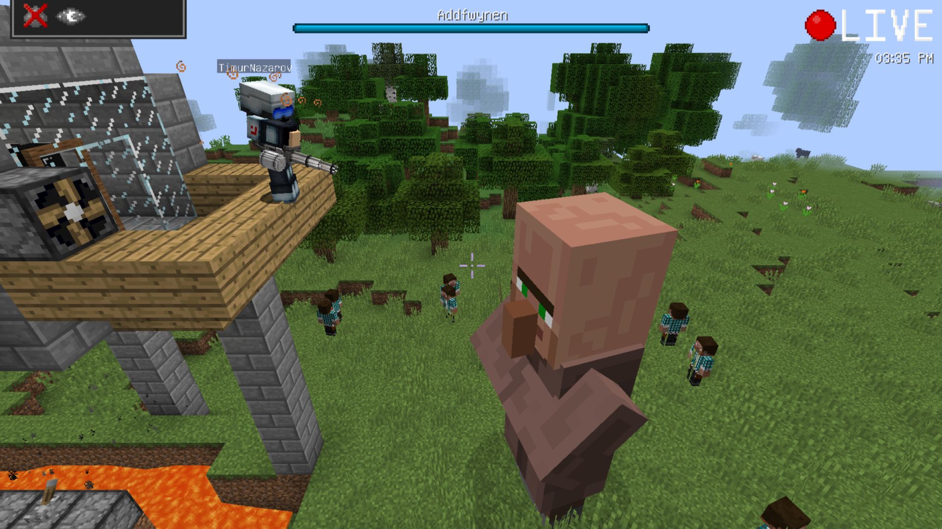 ЗАЩИЩЕННЫЙ ДОМ ТИМУРА ПРОТИВ БАНДЫ ДУРАКОВ И ЖИТЕЛЯ В МАЙНКРАФТ!