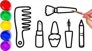 Как нарисовать косметику. Рисунок раскраска косметика