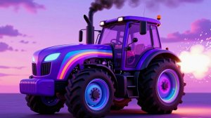 Фиалетовый трактор