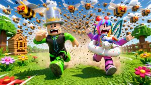 Я создал САМЫЙ БОЛЬШОЙ УЛЕЙ ПЧЕЛ в РОБЛОКС! Дочка меня обогнала но я НЕ СДАЛСЯ!