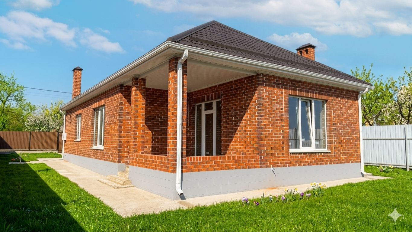 Просторный кирпичный дом с продуманной планировкой