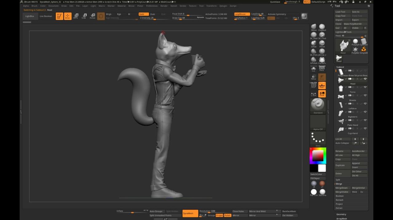Точная шкала в ZBrush с помощью Calipers Master смотреть онлайн